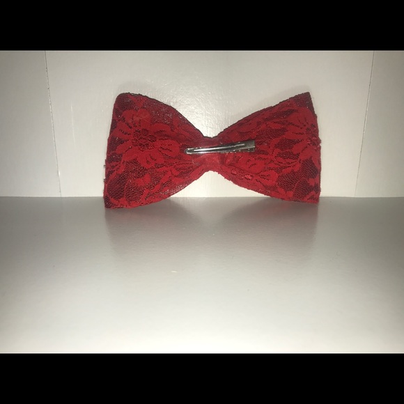 Red Hair Bow - Picture 2 of 2
